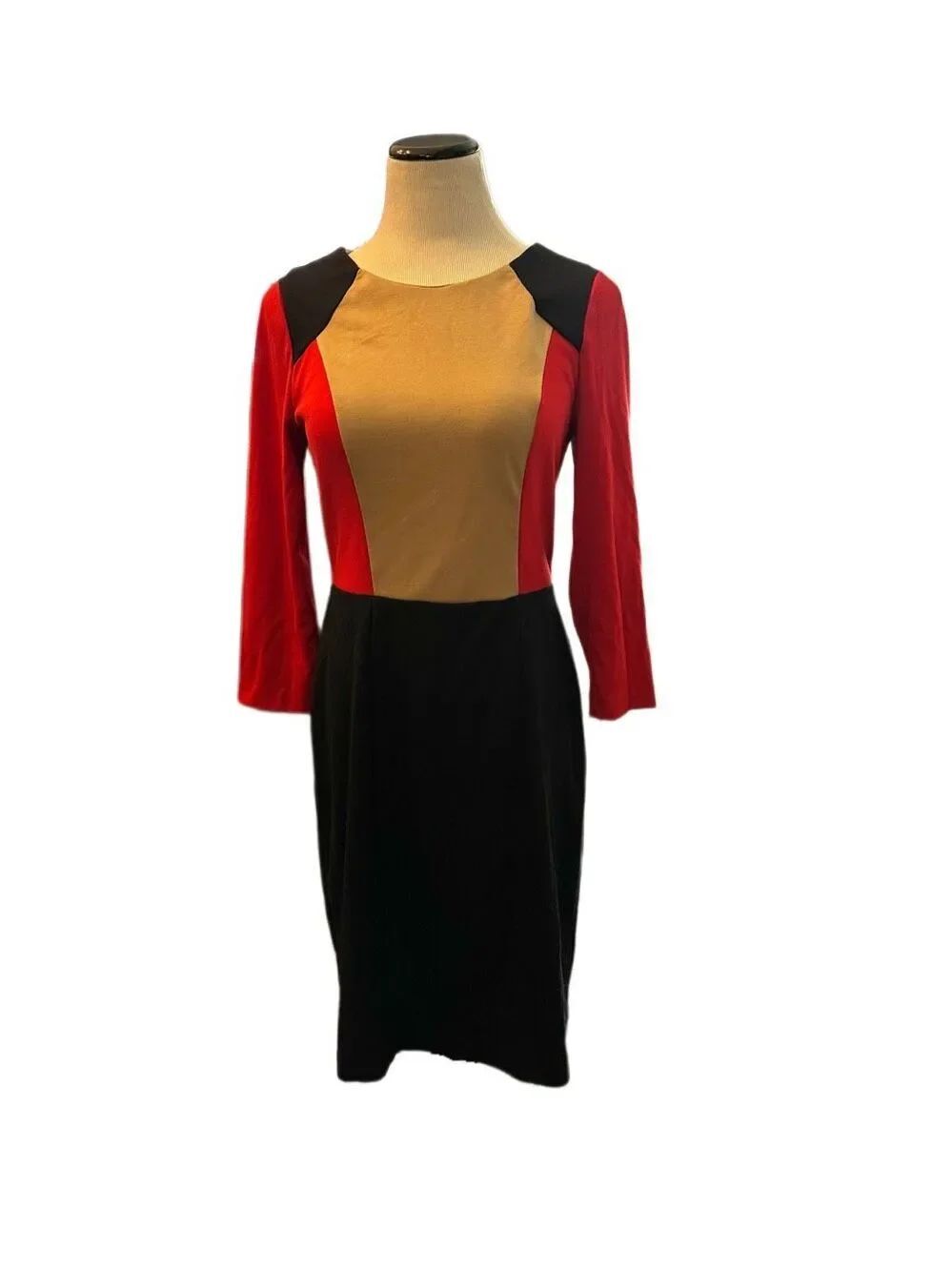TheโLimited Color Block Long Sleeve Dress Sz M